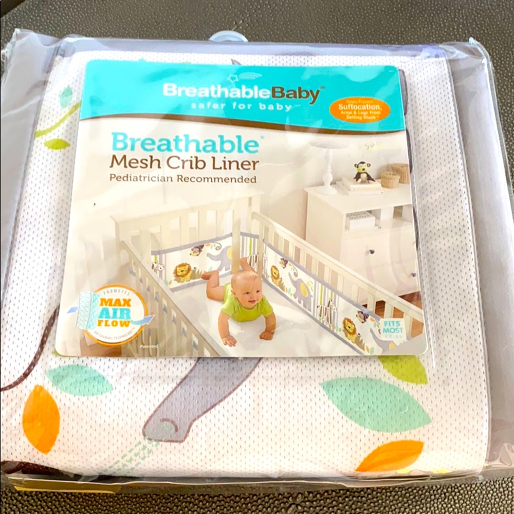BreathableBaby Mesh Crib Liner Safari 🦁🦓